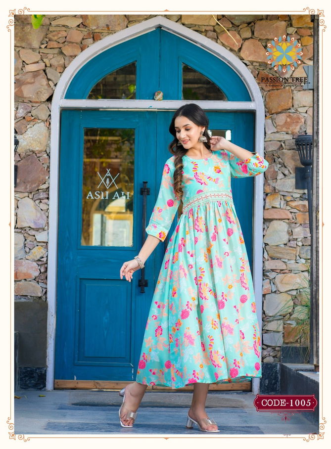 Fashionista Vol 2 By Passion Tree Alia Cut Printed Kurtis Catalog